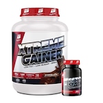 Kit Whey Protein Xtreme Gainer 3Kg + Test Osterona Test o Max 60 Tábs - Bio Sports Usa Chocolate