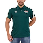 Camisa Polo do Fluminense 2022 Umbro Viagem - Masculina VERDE ESCURO