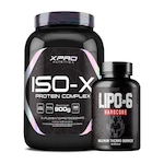 Kit  Lipo 6 Black - Nutrex + Iso - X Complex 900G - Xpro Chocolate