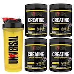 Combo 4X Creatina Universal 200G Universal Nutrition + Coqueteleira Universal Nao Se Aplica