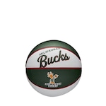 Bola de Basquete Wilson Brasil Nba Team Retro Mini Milwaukee Bucks BRANCO/VERDE