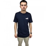 Camiseta Puma Small Essential Logo - Masculina AZUL ESCURO