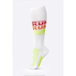 Meia Cano Alto Hupi Run Run Run - Unissex BRANCO