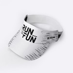 Viseira para Corrida Hupi Run For Fun - Adulto BRANCO/PRETO