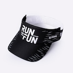 Viseira para Corrida Hupi Run For Fun - Adulto PRETO/BRANCO