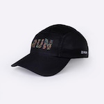 Boné Aba Curva Hupi Run Colors - Strapback - Adulto PRETO