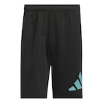 Short adidas Logo - Masculino PRETO/AZUL CLA