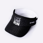 Viseira para Corrida Hupi Live Love Run - Adulto PRETO/BRANCO