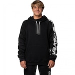 Blusão de Moletom Canguru Quiksilver Fech Raglan Omni Action - Masculino PRETO