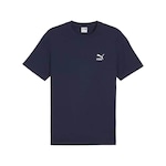 Camiseta Masculina Puma Manga Curta Small Logo ESS AZUL ESC/BRANCO