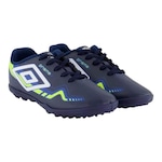 Chuteira Umbro Society Prisma + Infantil PRETO/LARANJA