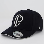 Boné Aba Curva do Corinthians SuperCap - Strapback - Infantil PRETO