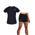 Camiseta + Short 2In1 Under Armour - Feminino PRETO