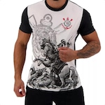 Camisa do Corinthians Spr Timão São Jorge - Masculina PRETO/BRANCO