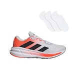 Kit Tênis adidas Questar 3 - Masculino + 3 Pares de Meias BRANCO/LARANJA