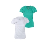 Kit Camiseta Penalty X Esportiva - 2 Unidades - Feminina BRANCO/VERDE