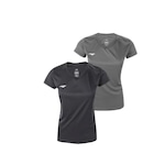 Kit Camiseta Penalty X Esportiva - 2 Unidades - Feminina PRETO/CINZA ESC