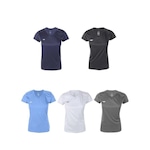 Kit Camiseta Penalty X Esportiva - 5 Unidades - Feminina AZUL/BRANCO