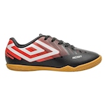 Chuteira Futsal Umbro Action - Infantil PRETO/VERMELHO