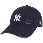 Boné Aba Curva New Era 920 New York Yankees Destroyed - Strapback - Adulto AZUL ESCURO