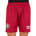 Calção do Fluminense Ii 2023 Umbro Home Grená - Masculino VINHO