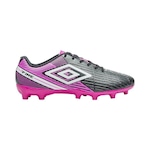 Chuteira de Campo Umbro Fire - Adulto PRETO/ROSA