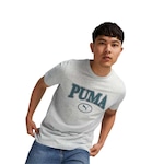 Camiseta Puma Squad - Masculina CINZA/VERDE