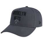 Boné Aba Curva New Era 940 A-Frame Brooklyn Nets Color In Color - Snapback - Adulto CINZA ESCURO