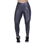 Calça Legging Orbis Fitness Cirre Liso Poliamida Cós Transpasse - Feminina CHUMBO