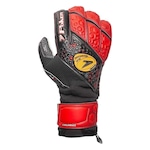 Luvas de Goleiro Poker Society Profissional Endurance - Adulto PRETO/VERMELHO