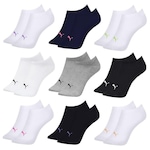 Kit Meia Puma Sapatilha Esportiva - 9 Pares - Feminina BRANCO