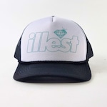 Boné Aba Curva Diamond X Illest Trucker Hat - Snapback - Adulto BRANCO/PRETO