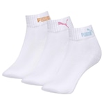 Meia Puma Esportiva - 3 Pares - Feminina BRANCO