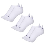 Meias Puma Sapatilha Esportiva - 3 Pares - Feminina BRANCO