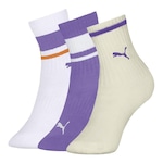 Meia Puma Cano Longo - 3 Pares - Infantil ROXO