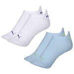 Meia Sapatilha Puma Esportiva - 2 Pares - Feminina BRANCO