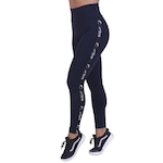 Calça Legging Orbis Fitness Supplex Poliamida Detalhe Lateral - Feminina PRETO