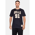 Camiseta Mitchell & Ness Chicago Bulls Dennis Rodman - Masculina PRETO