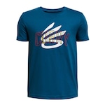 Camiseta Under Armour Curry Logo - Infantil AZUL