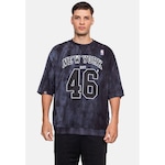 Camiseta Nba Oversized Moletinho New York Knicks - Masculina PRETO