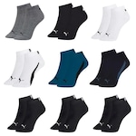 Kit Meia Puma Sapatilha Esportiva - 9 Pares - Masculina CINZA