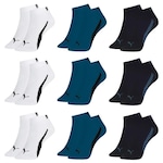 Kit Meia Puma Sapatilha Esportiva - 9 Pares - Masculina AZUL