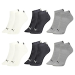 Kit Meia Puma Sapatilha Esportiva - 6 Pares - Masculina CINZA