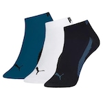 Meia Sapatilha Puma Esportiva - 3 Pares - Masculina AZUL