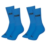 Meia Cano Longo Puma Esportiva - 2 Pares - Masculina AZUL