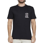 Camiseta Quiksilver Vertical Logos - Masculina PRETO