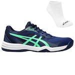 Kit Tênis Asics Court Slide 3 e Meia - Masculino AZUL ESC/VERDE