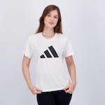 Camiseta adidas Run It Logo - Feminina BRANCO