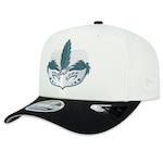 Boné Aba Curva New Era 950 Philadelphia Eagles Carnaval Game - Snapback - Adulto Off White