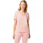 Camiseta Lacoste Básica Gola V - Feminina ROSA